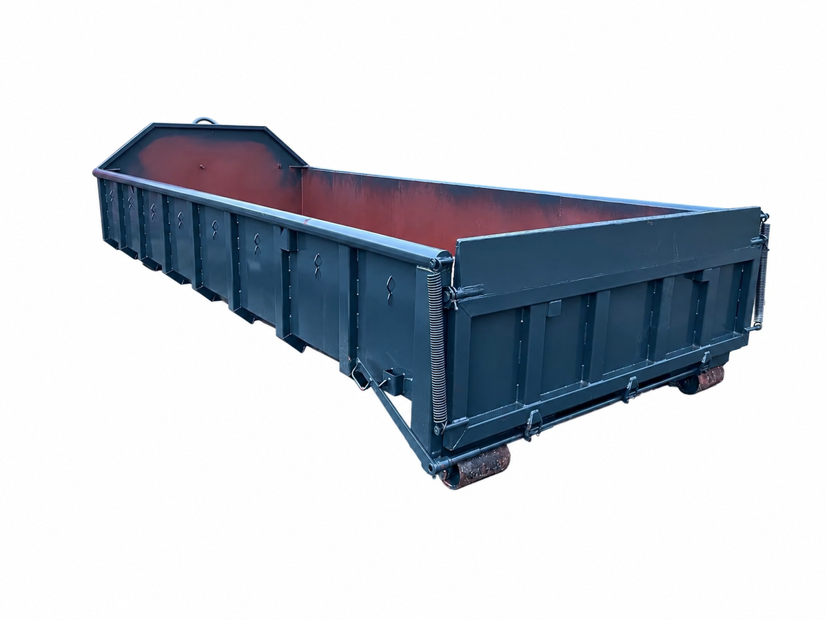 Abrollcontainer - 12 cbm mit überfahrbarer Pendelklappe